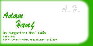 adam hanf business card